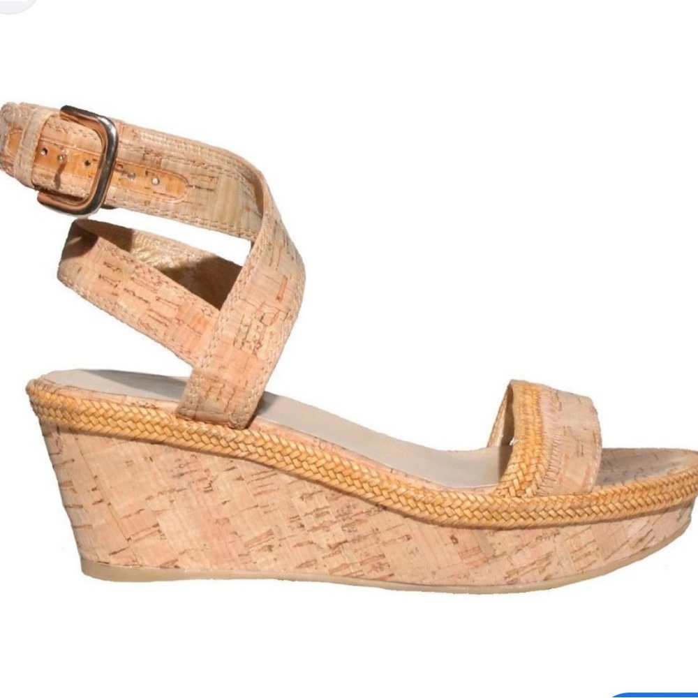 Stuart weitzman cork wedge platform sandals 9.5